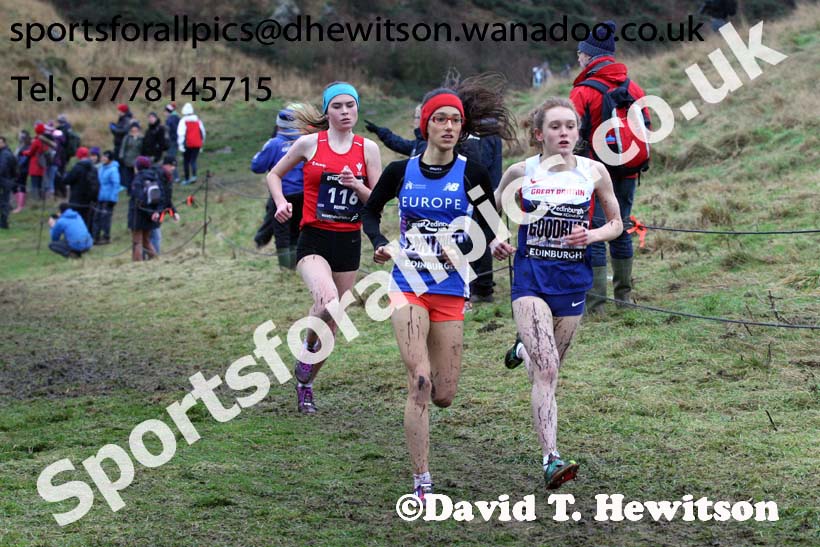 Junior womens Great Edinburgh Cross Country. Photo: David T. Hewitson/Sports for All Pics